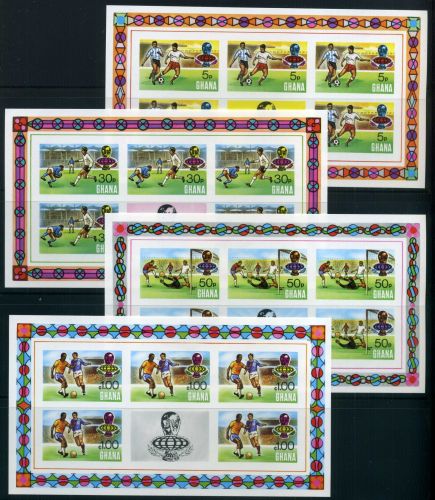 Ghana KB 564-567 B postfrisch Fußball WM 1974 #GI551