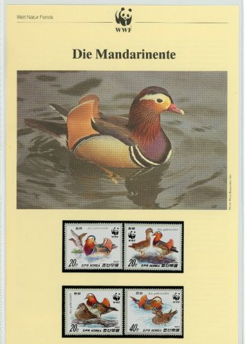 Korea Nord 1987 WWF komplettes Kapitel postfrisch MK FDC Mandarinente #GI415
