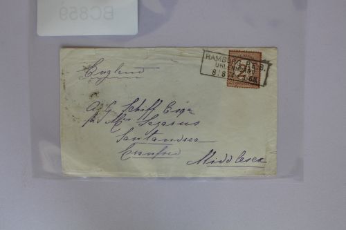 Deutsches Reich 29 auf Brief nach England (P.E.8 Hamburg) #BC859