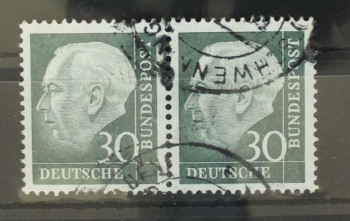 BRD 259 gestempelt als waagerechtes Paar #GF873