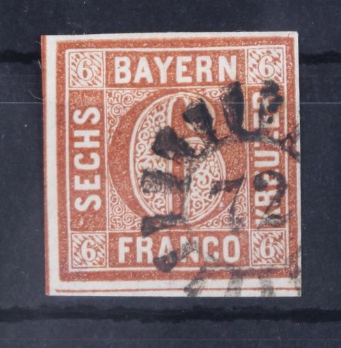 Bayern 4 Typ II gestempelt gMR 72, breitrandig #GA164