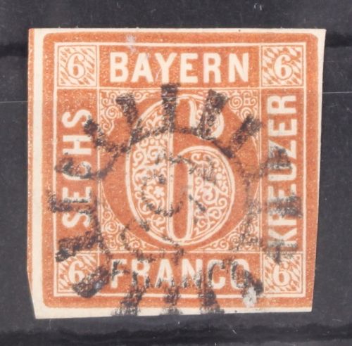 Bayern 4 Typ II gestempelt gMR 155, unten links berührt #GA168