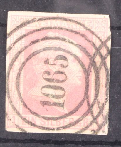 Preußen 6 gestempelt N4 1065 Nordhausen, breitrandig #GA420