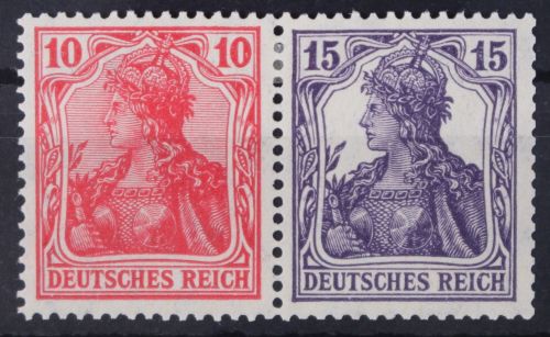 Deutsches Reich Zd W12 mit Falz