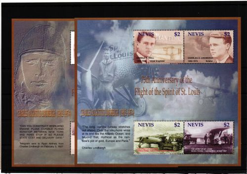 Nevis 1868-1875 postfrisch als Kleinbogen Flugzeuge #GF484