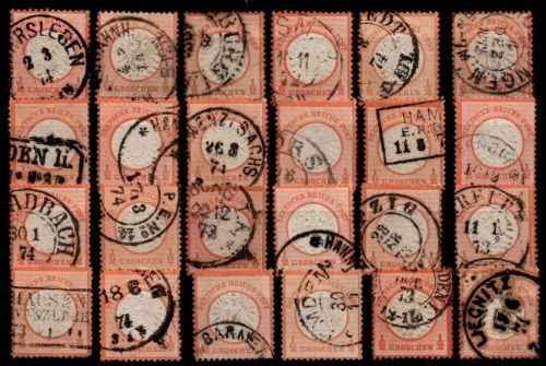 Deutsches Reich Lot aus 24x Nr. 18 gestempelt mit schönen Abschlägen #GF996