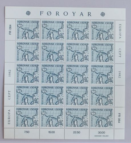 Färöer 70 postfrisch als Kleinbogenausgabe #GF409