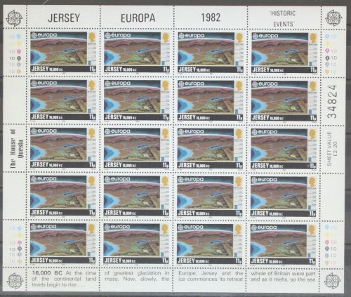 Großbritannien Jersey 278 postfrisch als Kleinbogen #GK785