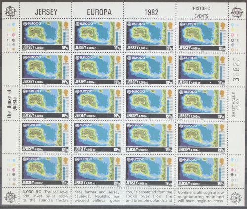 Großbritannien Jersey 281 postfrisch als Kleinbogen #GK786