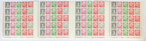 BRD H-Blatt 8Y postfrisch MHB Teil, div. Zd und H-Blättern - 2x gefaltet #GF826
