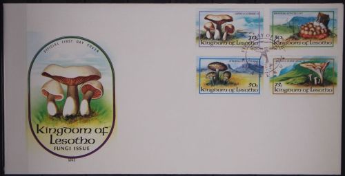 Lesotho 411-414 gestempelt als FDC / Pilze #GC118