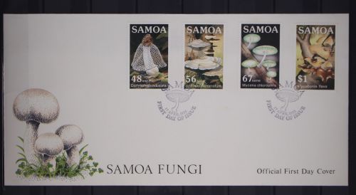 Samoa 561-564 gestempelt als FDC / Pilze #GC148