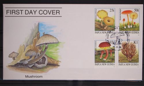 Papua Neuguinea 750-753 postfrisch als FDC / Pilze #GC277