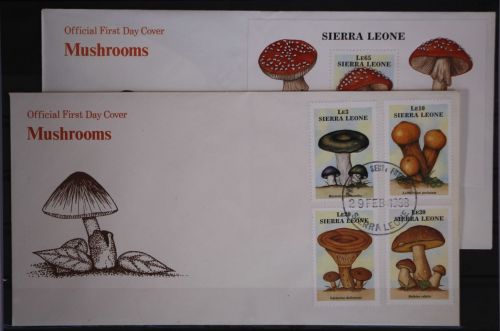 Sierra Leone 1076-1079 und Block 75 gestempelt