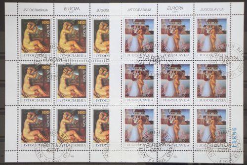 Jugoslawien 2603-2604 gestempelt als Kleinbogensatz, CEPT #GD602