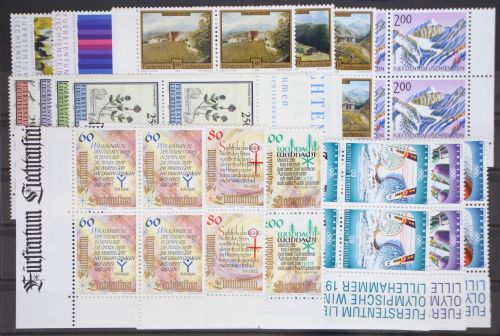 Liechtenstein Lot aus Jahrgang 1993 postfrisch als 4er Blöcke #GD615
