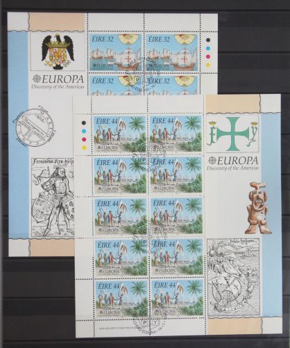 Irland 792-793 gestempelt als Kleinbogensatz, CEPT #GD567