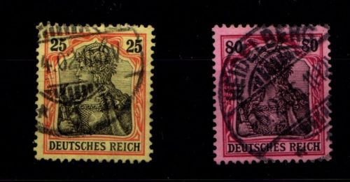 Deutsches Reich 73, 77 gestempelt