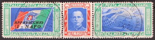 Italien 446 gestempelt Geschwaderflug, leicht vorgefaltet #GM822