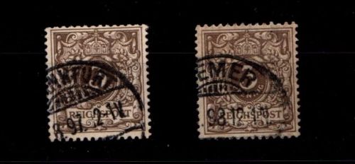 Deutsches Reich 45b (2x) gestempelt