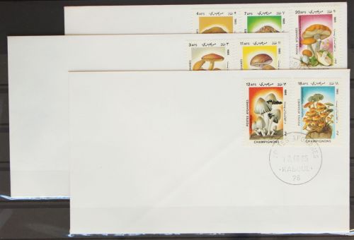 Afghanistan 1411-1417 gestempelt als FDC / Pilze #GC353