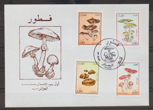 Algerien 827-830 gestempelt als FDC / Pilze #GC364