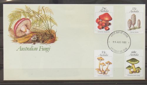 Australien 762-765 gestempelt als FDC / Pilze #GC397