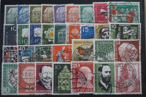 BRD Bund Jahrgang 1957 gestempelt mit ordentlichen Bedarfsstempeln #BRD-O-1957