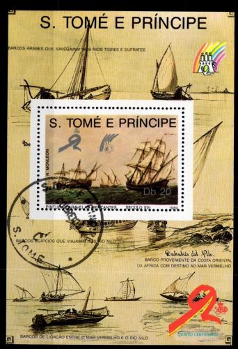 Sao Tome e Principe 1129 gestempelt Block Schifffahrt #GA572