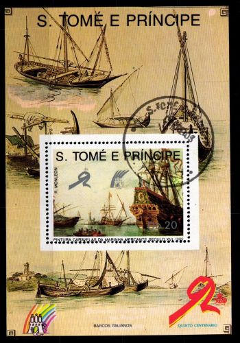 Sao Tome e Principe 1130 gestempelt Block Schifffahrt #GA574