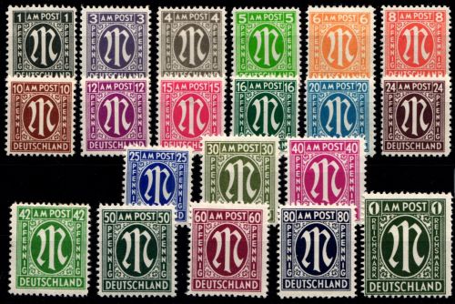 Alliierte Besetzung 16-35 postfrisch Bi-Zone deutscher Druck #GF776