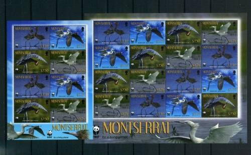 Montserrat Kleinbogen 1524-1527 postfrisch Vögel #JD359