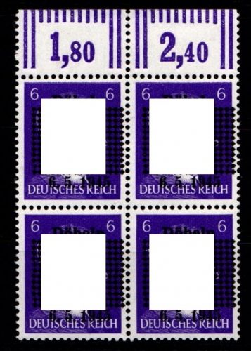 Lokalausgabe Döbeln 1a postfrisch als Viererblock mit OR geprüft BPP #GM706