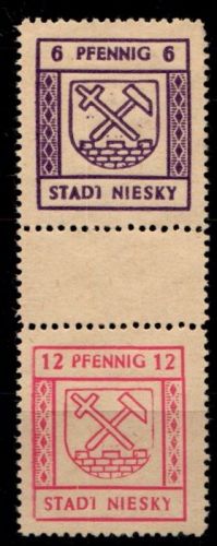 Lokalausgabe Niesky SZ 2 x postfrisch signiert, ungefaltet #GM713
