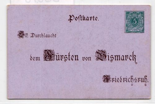 Deutsches Reich PP9/C3-03 als Ganzsache 80. Geburtstag Fürst Bismarck #BC973