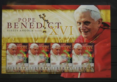 Liberia 5509 postfrisch als Kleinbogen, Papst Benedikt XVI #GH010