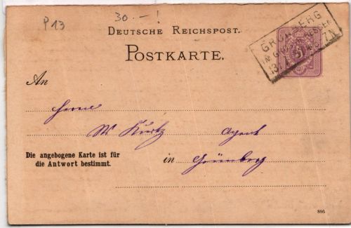 Deutsches Reich P 2 als Ganzsache #BD178