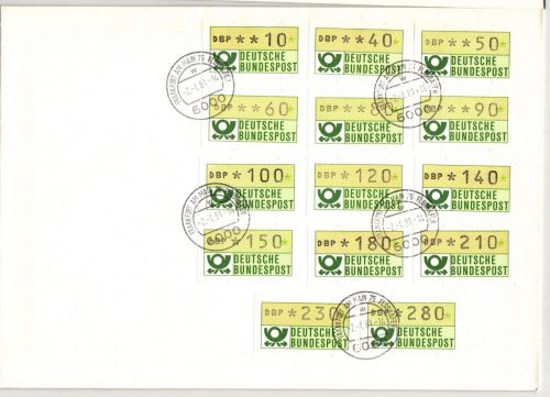 BRD Automatenmarken 2 als Ersttagsbrief FDC 1 #BD191
