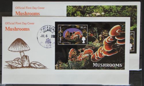 Turks und Caicos Inseln Block 192 und 193 gestempelt als FDC / Pilze #GG262