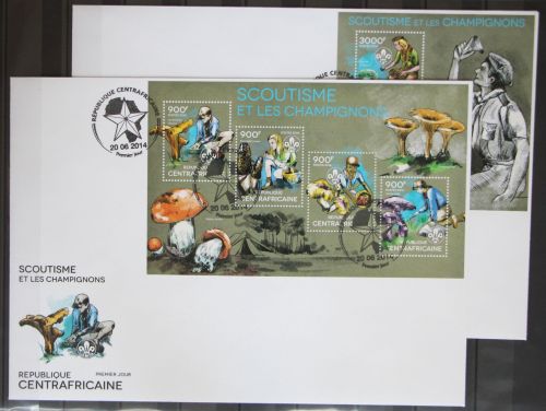Zentralafrikanische Republik 4810-4813, Block 1175 gestempelt als FDC #GG271