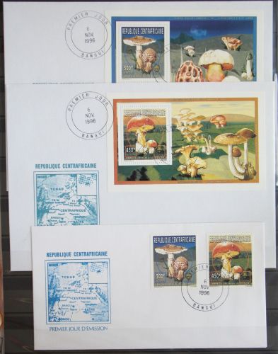 Zentralafrikanische Republik 1777, 1779 gestempelt Einzelblöcke / als FDC #GG277