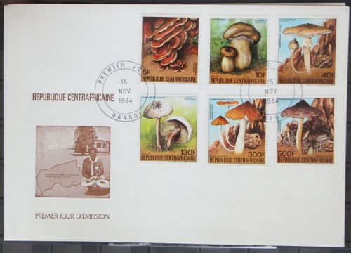 Zentralafrikanische Republik 1052-1057 und Block 290 gestempelt als FDC #GG281