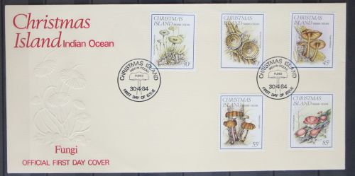 Weihnachtsinsel 187-191 gestempelt als FDC / Pilze #GG287