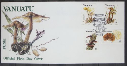 Vanuatu 670-673 gestempelt als FDC / Pilze #GG291