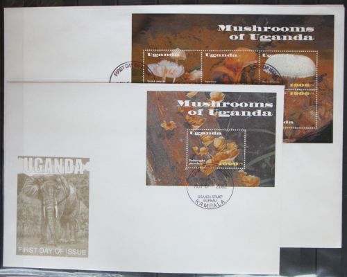 Uganda 2492-2497 und Block 357 gestempelt Kleinbogen / als FDC #GG294