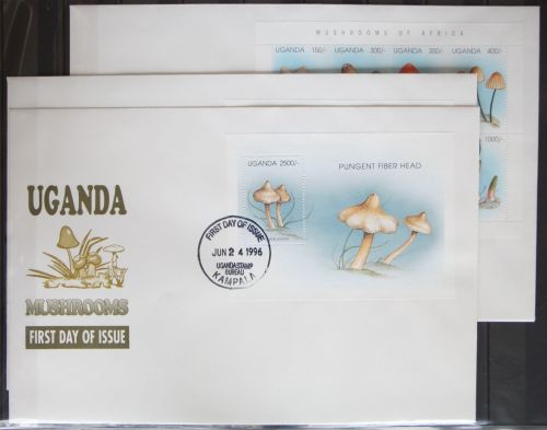 Uganda 1694-1701 und Block 255 und 256 gestempelt Kleinbogen / als FDC #GG296