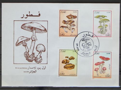 Algerien 827-830 gestempelt als FDC / Pilze #GG497