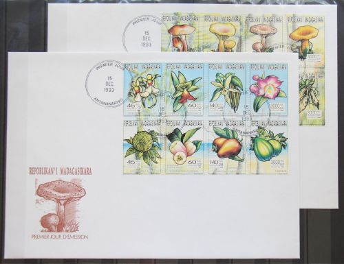 Madagaskar 1626-1641 gestempelt Achterblöcke / als FDC #GG513