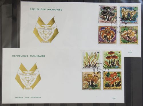 Ruanda 1051-1058 gestempelt als FDC / Pilze #GG318