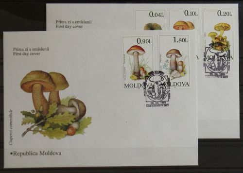 Moldawien 153-157 gestempelt als FDC / Pilze #GG380